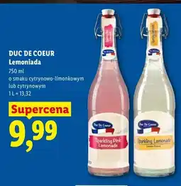 Lidl Lemoniada o smaku cytrynowo-limonkowym Duc De Coeur oferta