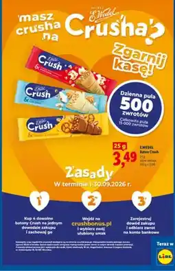 Lidl Baton Crush Caramel White Chocolate Popcorn Flavour E.Wedel oferta