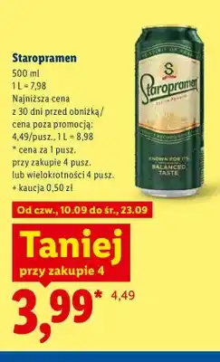 Lidl Piwo Staropramen oferta