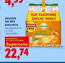 Lidl Sok pomarańcza 6-pak Solevita 100% oferta