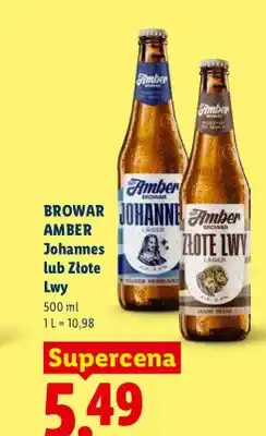 Lidl Piwo Browar Amber Johannes oferta