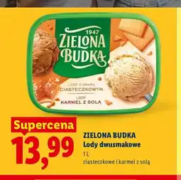 Lidl Lody dwusmakowe ciasteczkowe i karmel z solą Zielona Budka oferta