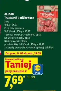 Lidl Truskawki liofilizowane Alesto oferta