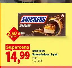 Lidl Batony lodowe Snickers 6-pak oferta