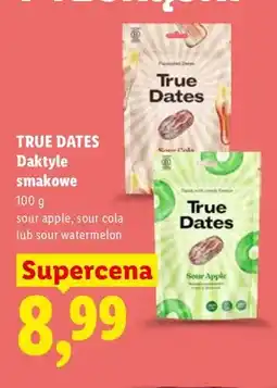 Lidl Daktyle smakowe sour apple True Dates oferta
