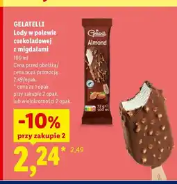Lidl Lody w polewie czekoladowej z migdałami Gelatelli oferta