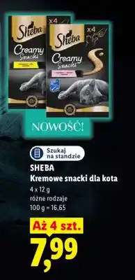 Lidl Kremowe snacki dla kota 4-pak Sheba oferta