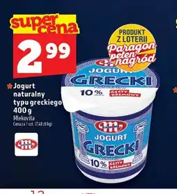 Topaz Jogurt naturalny typu greckiego Mlekovita oferta