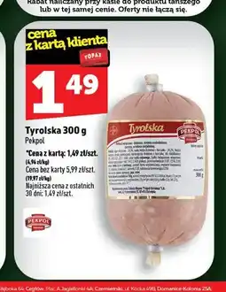 Topaz Kiełbasa tyrolska Pekpol oferta