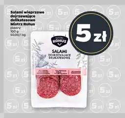 Netto Salami wieprzowe dojrzewające delikatesowe w plastrach Mistrz Rohus oferta