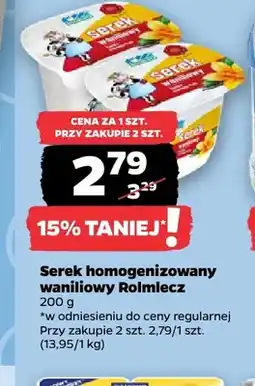 Netto Serek homogenizowany waniliowy Rolmlecz oferta