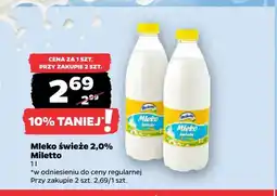 Netto Mleko świeże Miletto 2,0% oferta