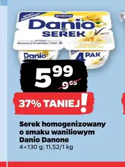 Netto Serek homogenizowany o smaku waniliowym Danio Danone 4-pak oferta