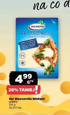Netto Ser mozzarella w plastrach Mlekpol oferta