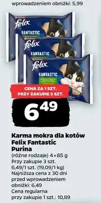 Netto Karma mokra dla kotów Felix Fantastic Purina 4-pak oferta