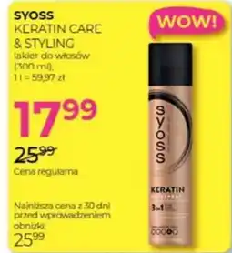 Jawa Drogerie Syoss keratin care & styling lakier do włosów oferta