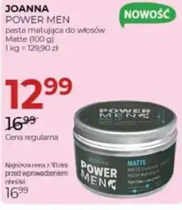 Jawa Drogerie Joanna power men pasta matująca do włosów Matte oferta
