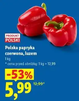 Lidl Polska papryka czerwona, luzem oferta