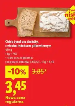 Lidl Chleb żytni bez drożdży z niskim indeksem glikemicznym oferta