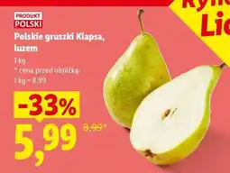 Lidl Polskie gruszki klapsa, luzem oferta