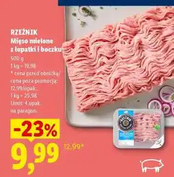 Lidl RZEŹNIK Mięso mielone z łopatki i boczku oferta