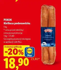 Lidl PIKOK Kiełbasa podwawelska oferta