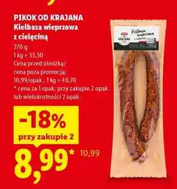 Lidl PIKOK OD KRAJANA Kiełbasa wieprzowa z cielęciną oferta