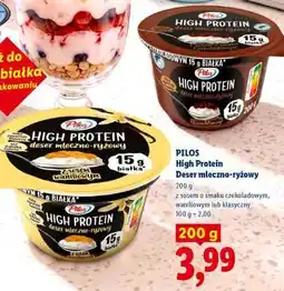 Lidl PILOS High Protein, deser mleczno-ryżowy oferta