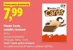Lidl Kinder cards wafelki z kremem oferta