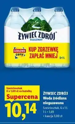 Lidl ŻYWIEC ZDRÓJ Woda źródlana niegazowana oferta