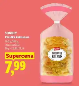 Lidl SONDEY Ciastka kokosowe oferta