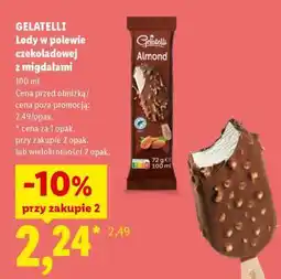 Lidl GELATELLI Lody w polewie czekoladowej z migdałami oferta