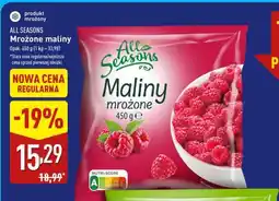 ALDI ALL SEASONS Mrożone maliny oferta