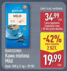 ALDI BARISSIMO Kawa mielona Mild oferta