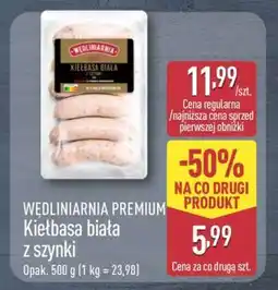 ALDI WĘDLINIARNIA PREMIUM Kiełbasa biała z szynki oferta