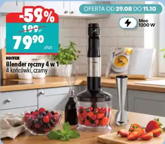 Blender ręczny 4 w 1 4 końcówki, czarny
