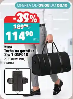 Biedronka Torba na garnitur 2 w 1 OSP010 z pokrowcem, czarna oferta