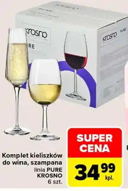Carrefour Market Komplet kieliszków do wina, szampana linia PURE KROSNO oferta