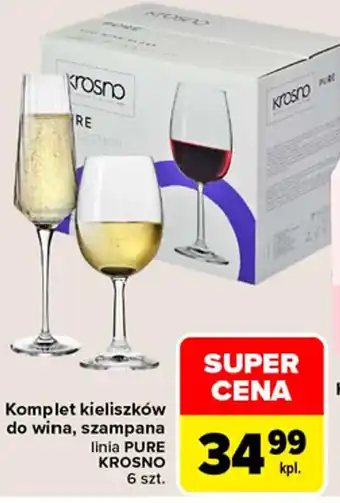 Komplet kieliszków do wina, szampana linia PURE KROSNO