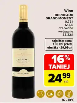Carrefour Market Wino Bordeaux Grand Moment oferta