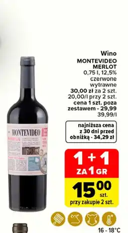 Carrefour Market Wino Montevideo Merlot oferta