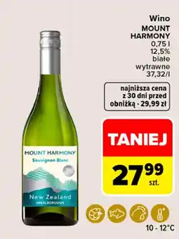 Carrefour Market Wino Mount Harmony Sauvignon Blanc oferta