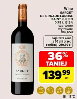 Carrefour Market Wino Sarget de Gruaud Larose Saint-Julien oferta