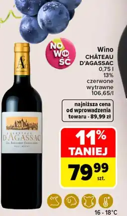 Carrefour Market Wino château d'agassac oferta