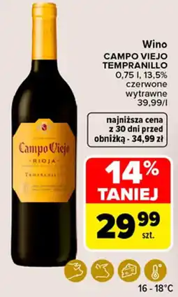 Carrefour Market Wino Campo Viejo Tempranillo oferta