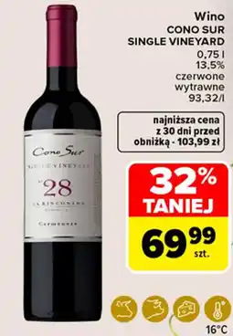 Carrefour Market Wino CONO SUR SINGLE VINEYARD oferta