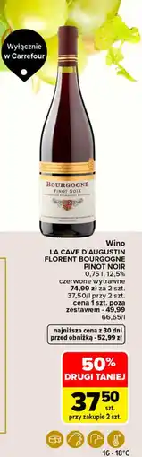 Carrefour Market Wino la cave d'augustin florent bourgogne pinot noir oferta