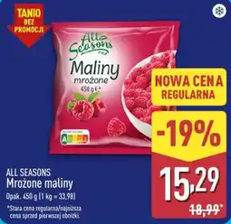 ALDI All Seasons Mrożone maliny oferta