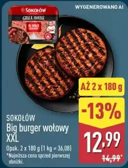 ALDI Sokołów Big burger wołowy XXL oferta