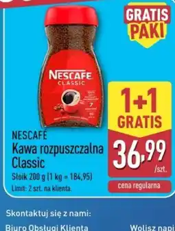 ALDI Nescafe Kawa rozpuszczalna Classic oferta